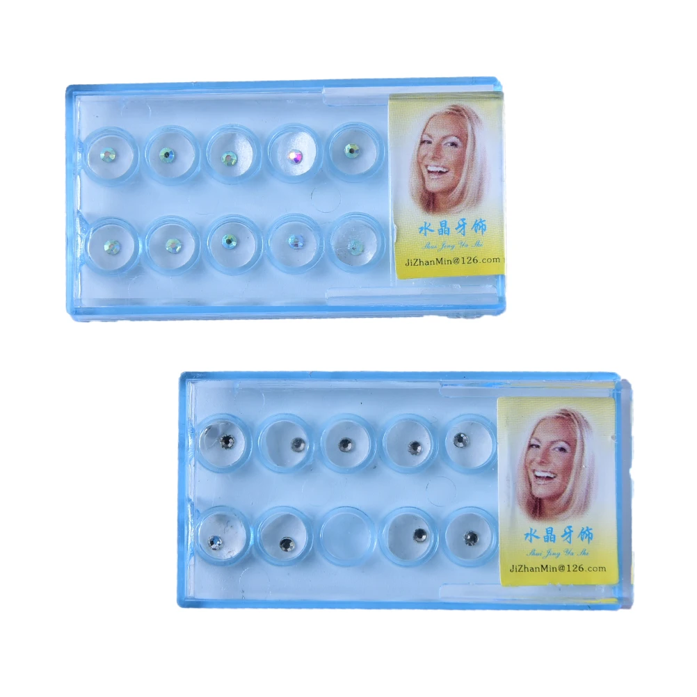 10PCS Crystal Tooth Ornaments Jewelry Dental Oral Teeth Gems Clear Color Teeth Nail Decoration Cosmetic Tools For Women