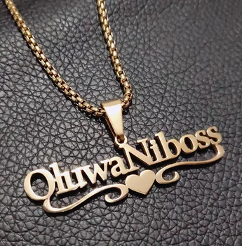 

Stainless name neckalce Custom Name Personalized Name Necklaces for Women Jewelry Gold Filled Heart Statement Choker Bijoux
