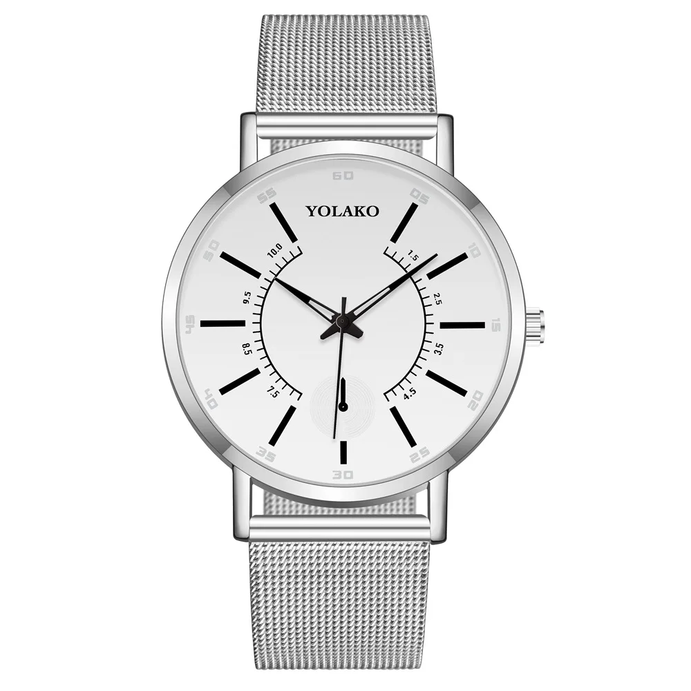 

New Women Watches Luxury Famous Men Stainless Steel Mesh Watch Women Analog Quartz Watch Relogio Masculino Men Wristwatch Hot