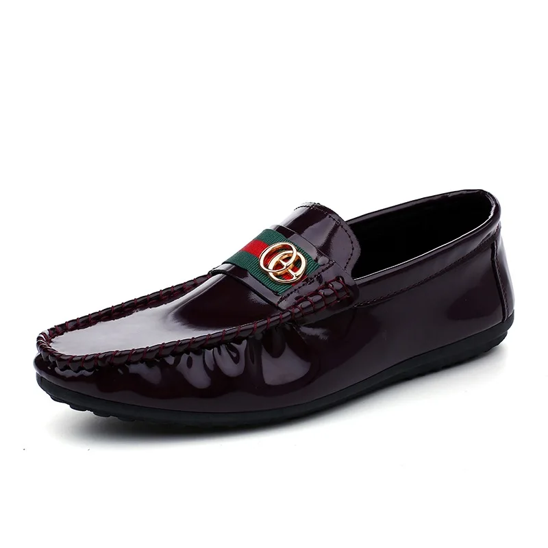 

2020 spring and autumn social peas shoes male lazy one foot soft leather version casual set foot men's casual shoes single shoes