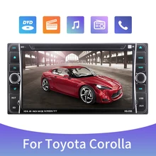 Автомобильный Радио 2 Din Автомобильный мультимедийный плеер 7 ''Авторадио Bluetooth USB аудио Радио DVD стерео для Toyota Corolla Camry RAV4