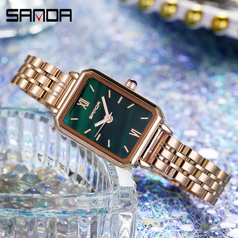 Sanda Retro Watch New Starry Sky Women's Watches Small Steel Dial Waterproof Quartz Wristwatch Fashionble Casual Outdoor Watch