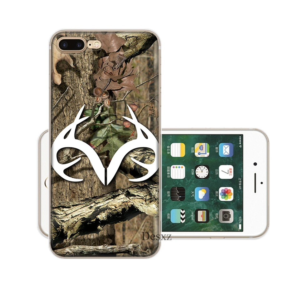 Мобильный чехол для iPhone X XS Max XR 6 6S 7 8 Plus 5 5S SE жесткий чехол Realtree зёленая камуфляжная оболочка