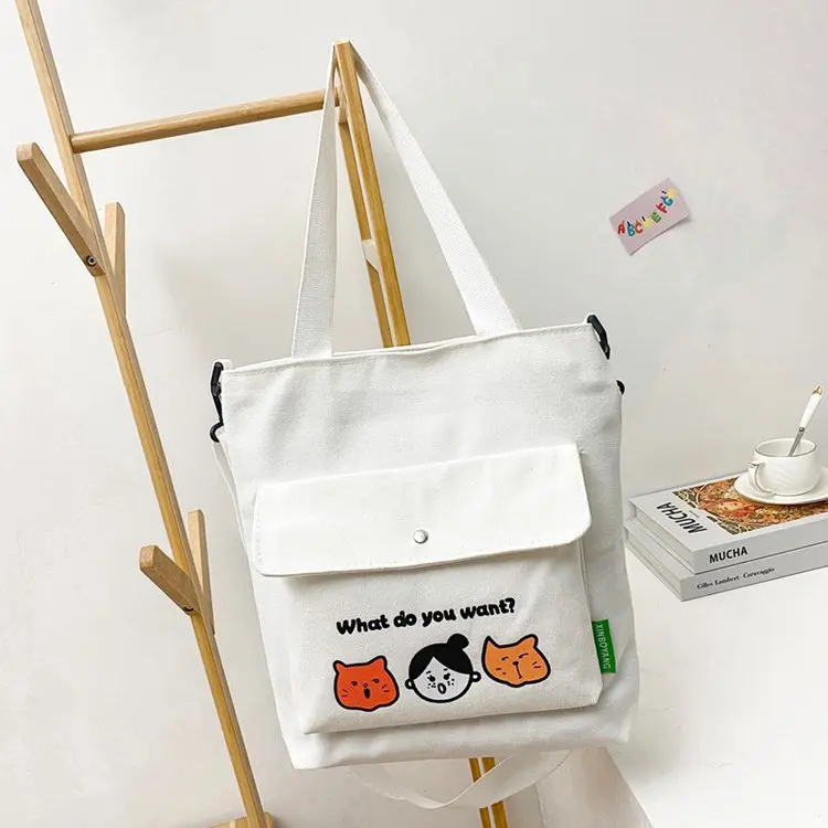 

PURFAY Capacity Canvas Women Shoulder Bag Cotton Tote Shopper Bag Eco Reusable Shopping Bag Handbag Cloth Messenger