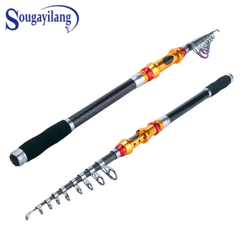 

Sougayilang 1.8-3.6M High Quality Telescopic Fishing Rod Carbon Carbon Fiber Carbon Spinning Seawater Fishing Rod