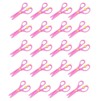 

20Pcs Mini Safety Plastic Scissors Student Kids Stationery Home School Supplies Kindergarten DIY Cutting Paper Tool