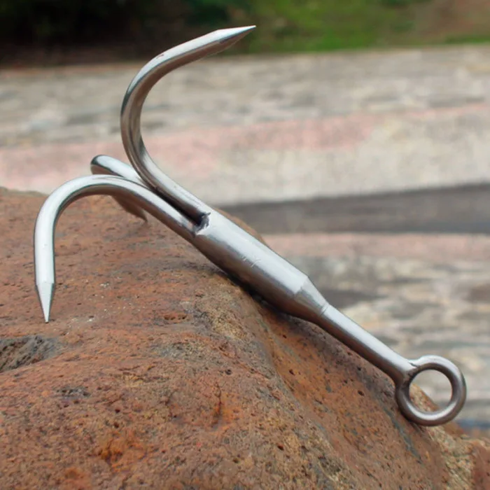 Gancho de Escalada de Árvore de Aço 3-claw ao ar Inoxidável Livre Caminhadas Thj99 5 Gancho de escalada de árvore de aço