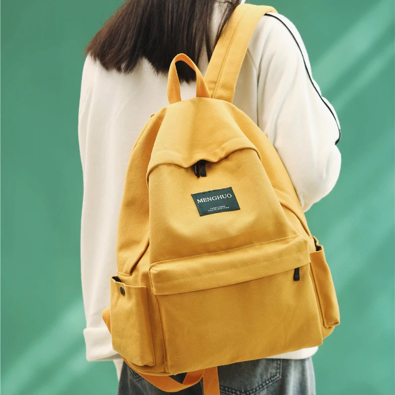 Menghuo Newest Canvas Women Backpack Preppy Backpacks Girls School Bags ...