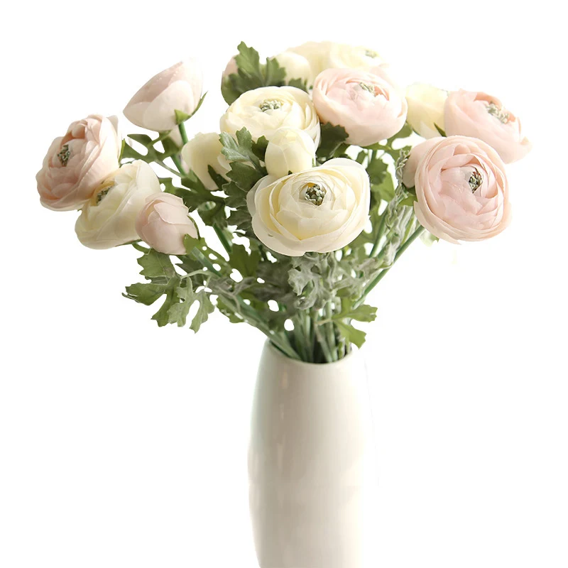 2 головки/букет, искусственные лютики, цветы, Шелковый Букет пионов, бабочки, цветы, свадебный домашний декор, Искусственный Пион, розы