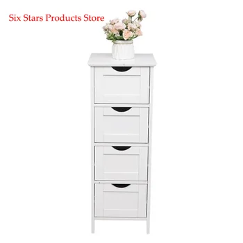 

Bathroom Vanity Floor Standing Bathroom Storage Cabinet Washbasin Shower Corner Shelf Plants Sundries 4 Drawers Storage
