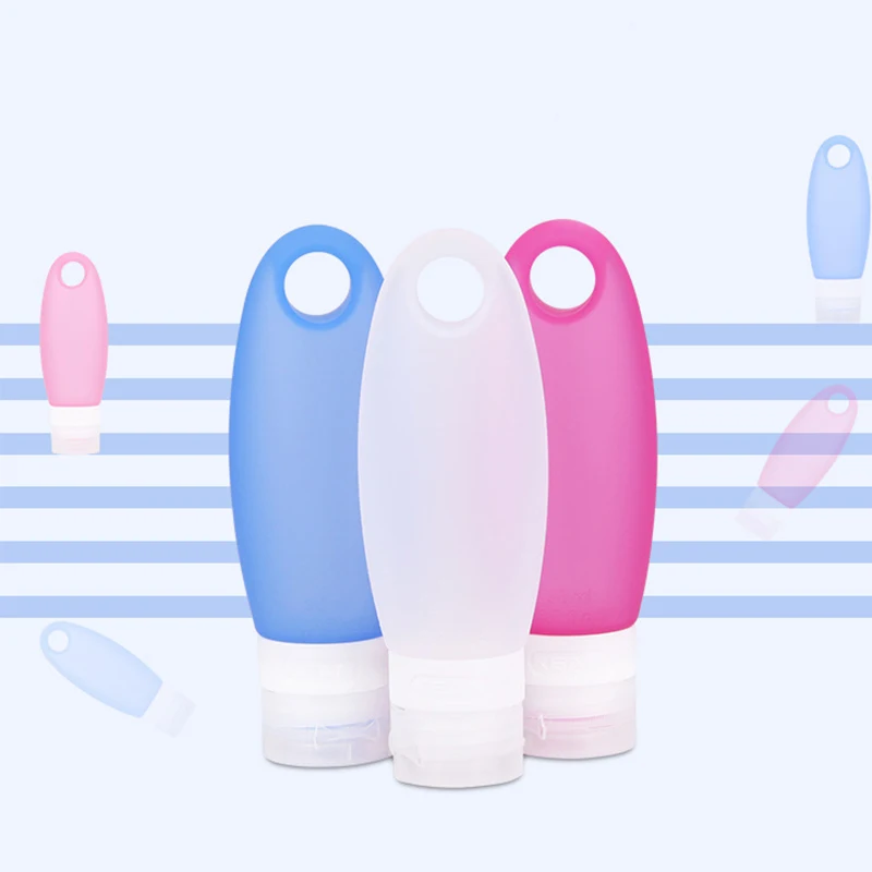 Portable Travel Shampoo Bottles Silicone Shower Liquid Soap Dispenser Bathroom Lotion Storage Mini Empty | Красота и здоровье