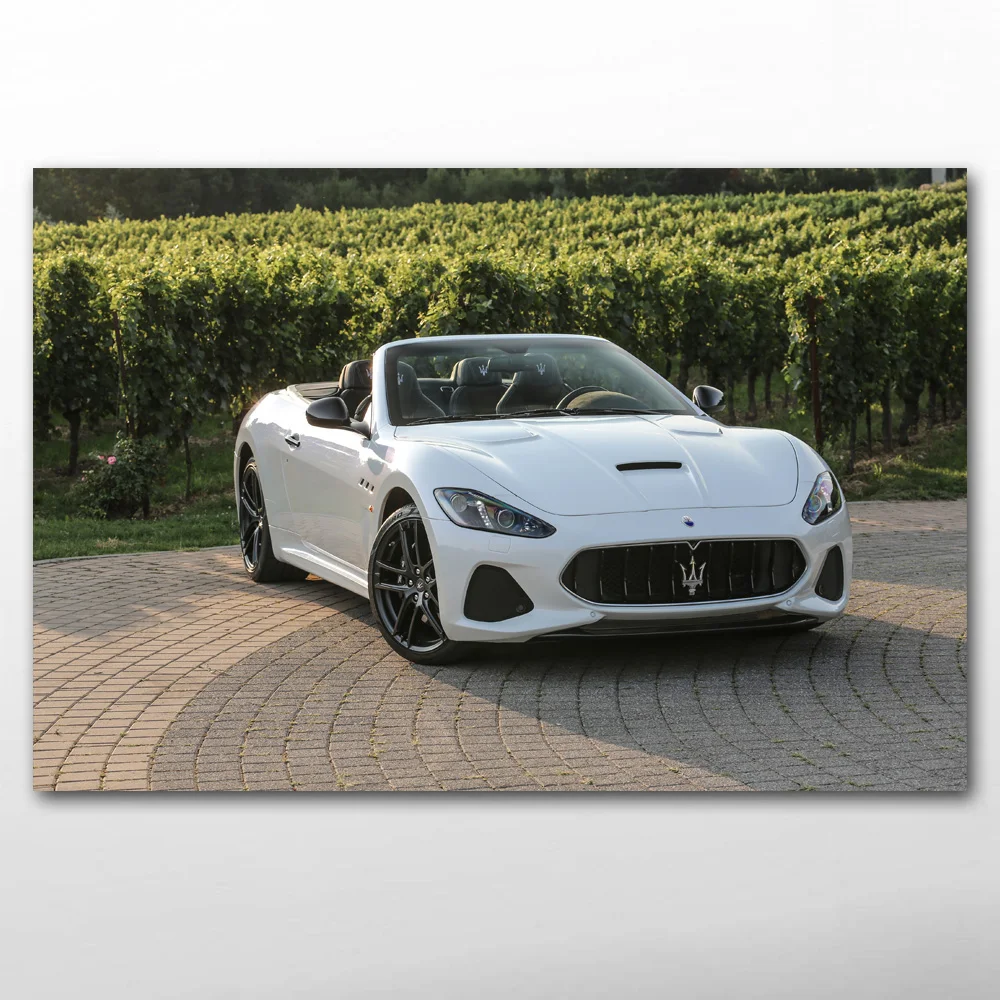 Плакаты и принты кабриолета автомобиля Maseratis GranCabrio суперкар автомобиль холст