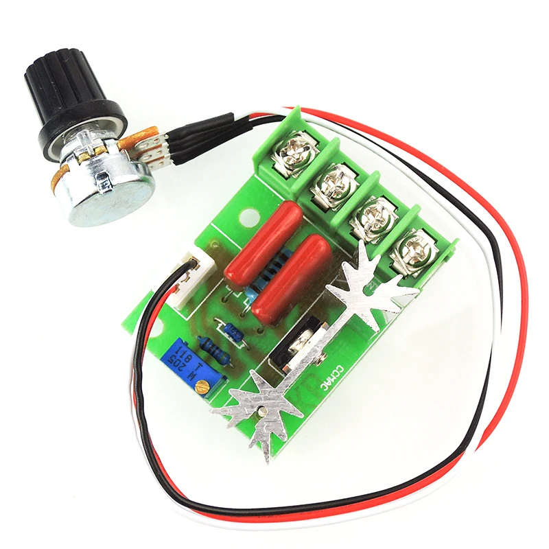 AC 220V SCR Voltage Regulator LED Dimming 2000W High Power Motor Speed Controller with Potentiometer