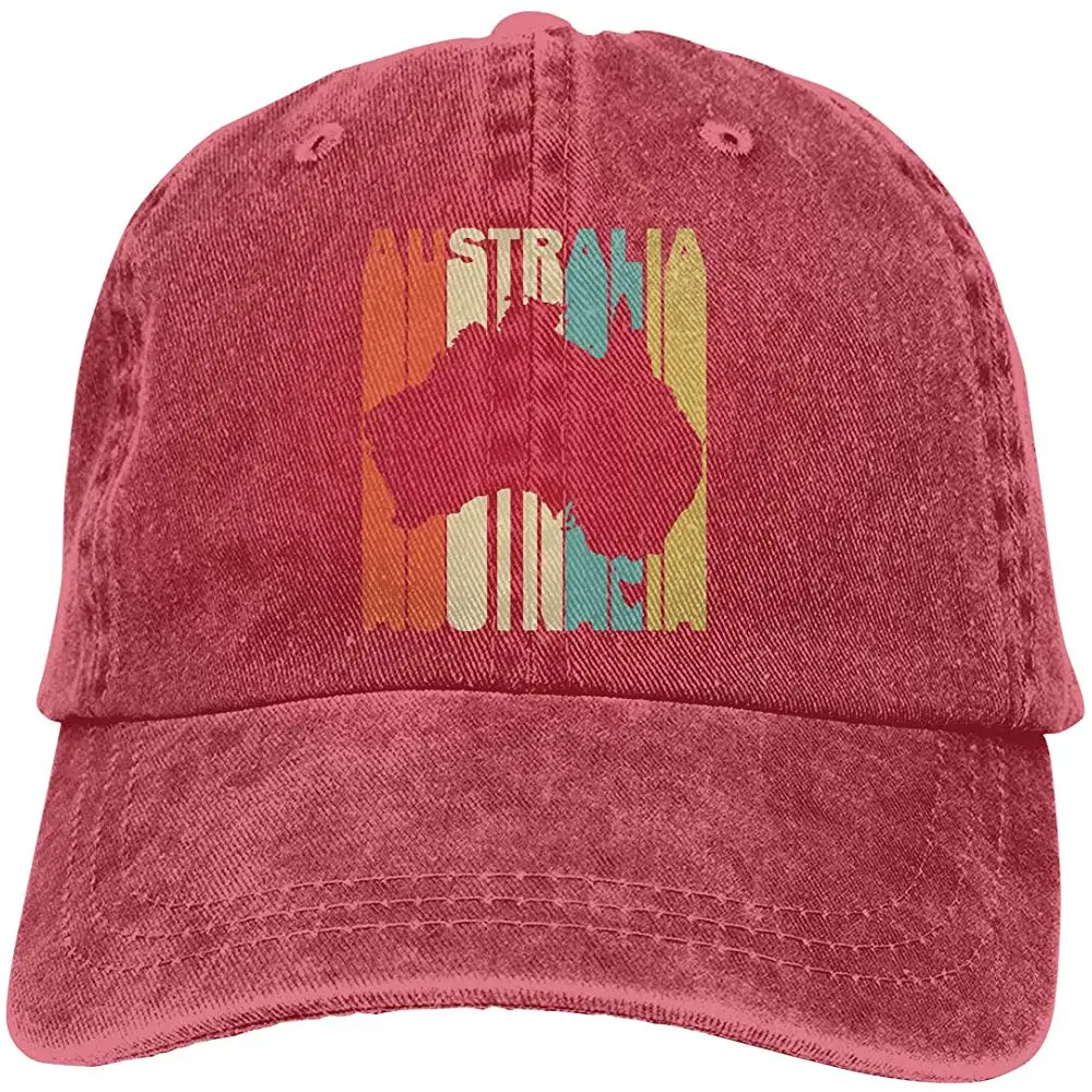 Мужская или женская Регулируемая джинсовая бейсболка, бейсболка в стиле ретро, австралийский силуэт, бейсболка