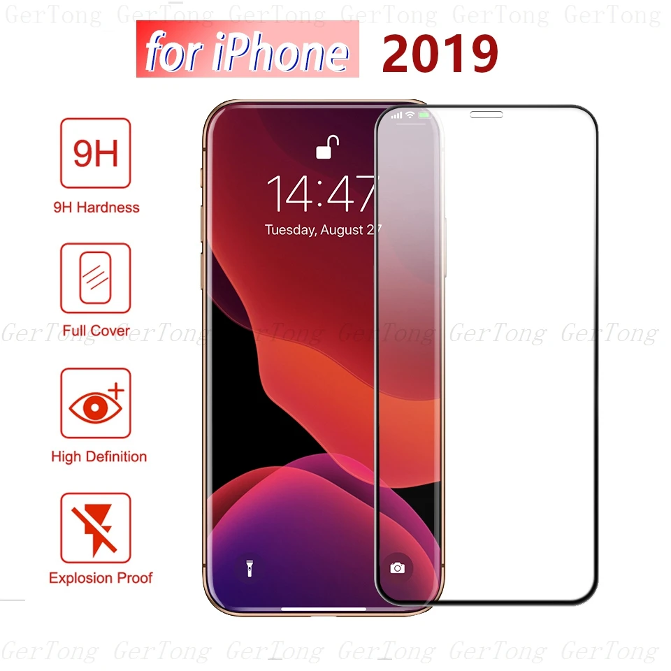 Защитное стекло на iPhone X XS Max XR полное покрытие из закаленного стекла для 6 6S 7 8 Plus 11