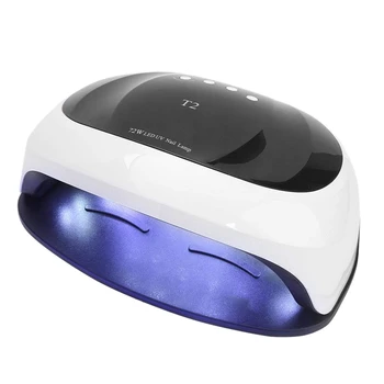

72W Double-Light Nail Lamp, 36Pcs Lamp Nail Dryer with Time Setting, Quick-Dry for Nail Gel Polish(EU Plug)
