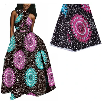 

African Fabric Ankara Wax Print Cotton Real Wax Fabric For Sewing Dress Suit Headwear Bag African Veritable Wax Fabric