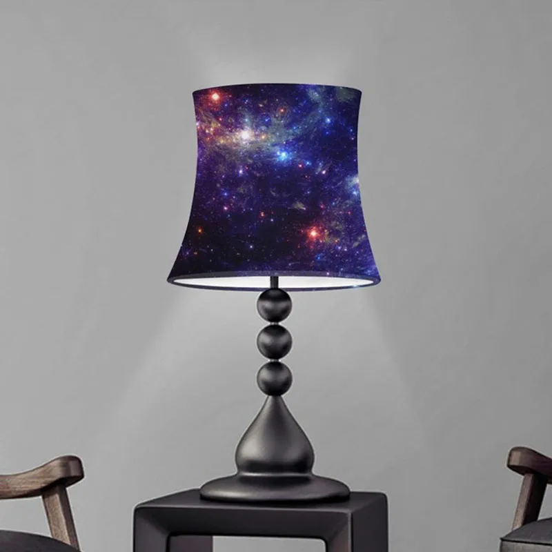 Cool Galaxy Star Print Modern Cloth Lamp Shade Cover for Table Lamps Desk Lamps Light Shade Wall Lamp Shades Washable Lamp Cover