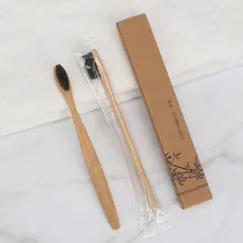 Бамбуковая зубная щетка натуральная бамбуковая ручка дерево экологически чистые мягкие щетинки настраиваемые, с логотипом