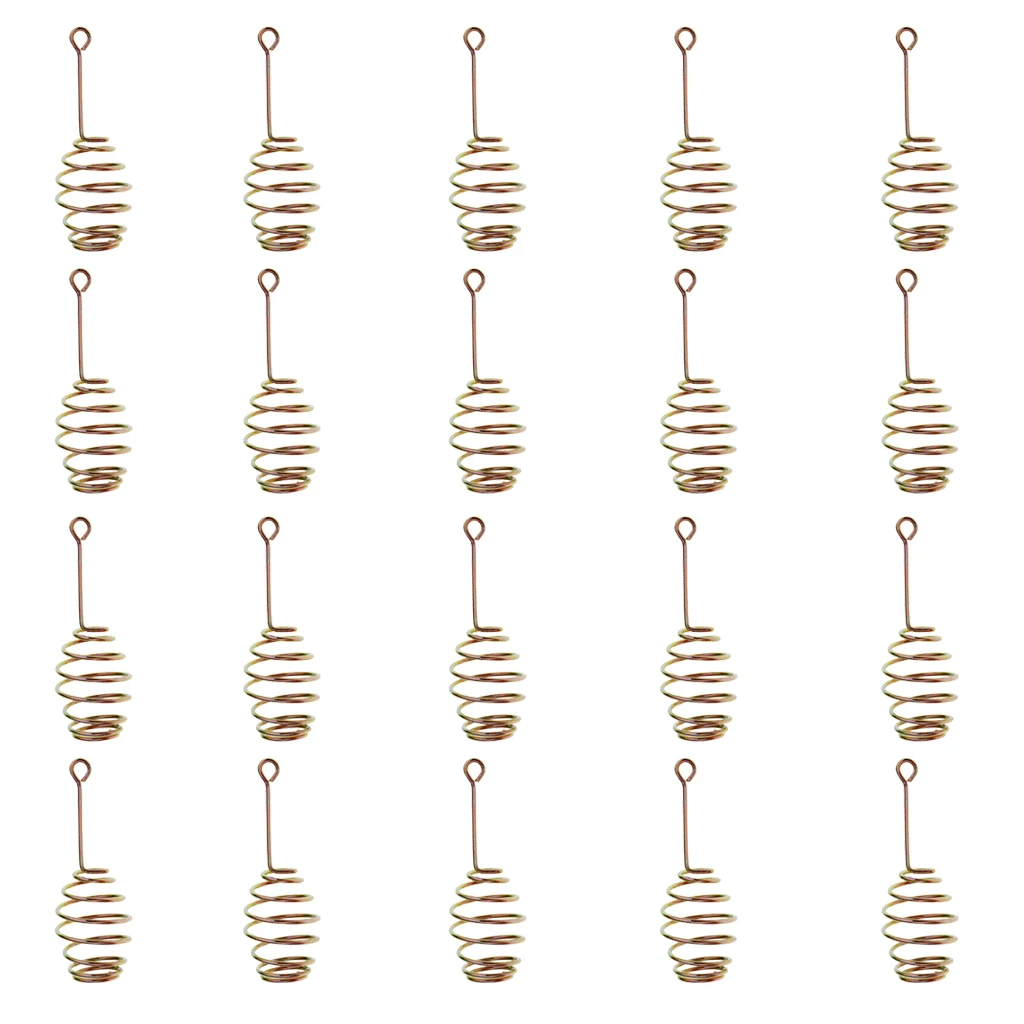 20pcs Spring/Coil Inline Fishing Feeders, Baits Cage Carp Fishing Tackle