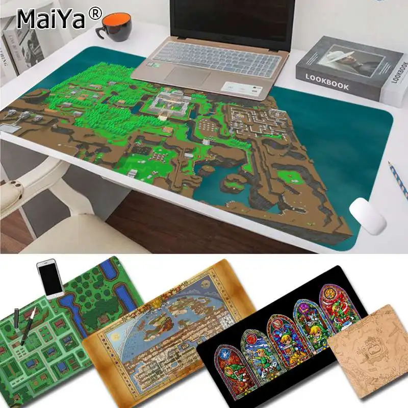 

Maiya Custom Skin The Legend of Zelda map DIY Design Pattern Game mousepad Free Shipping Large Mouse Pad Keyboards Mat