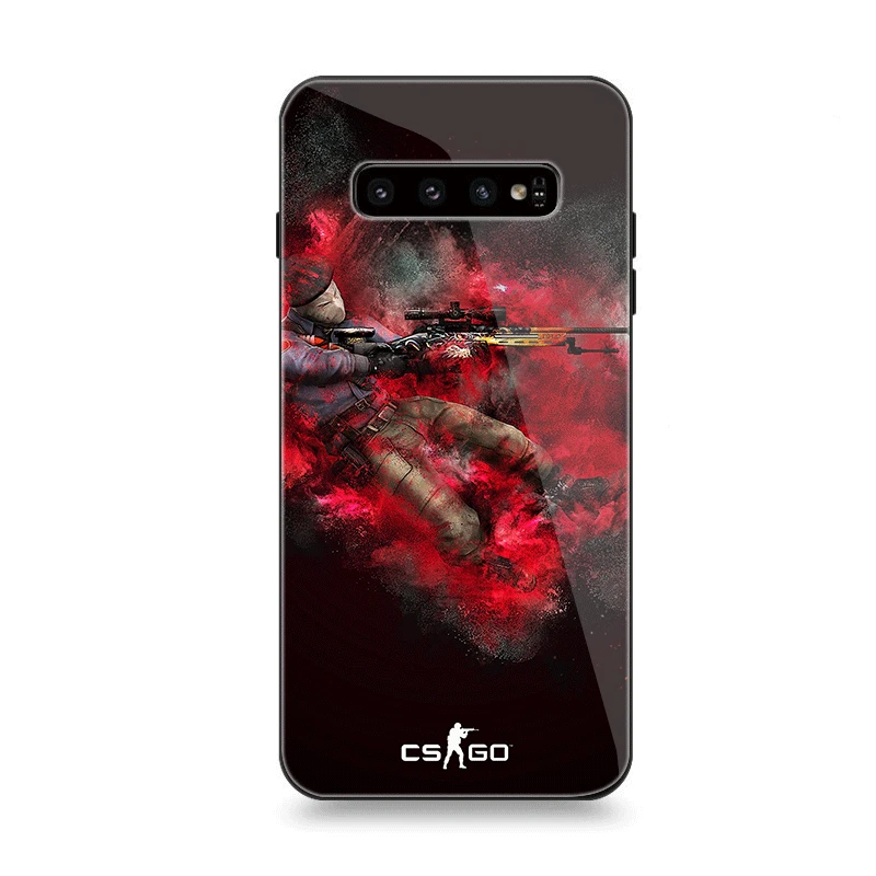 Стеклянный чехол для телефона Samsung A40 A50 A10 A20 A30 A60 A70 S10 S7 Edge S8 S9 Plus Note 8 9 с логотипом