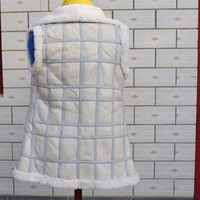 Новая зимняя одежда для стрижки овец, Женское пальто, пальто средней длины, меховое пальто, сохраняющее тепло, жилет, куртка