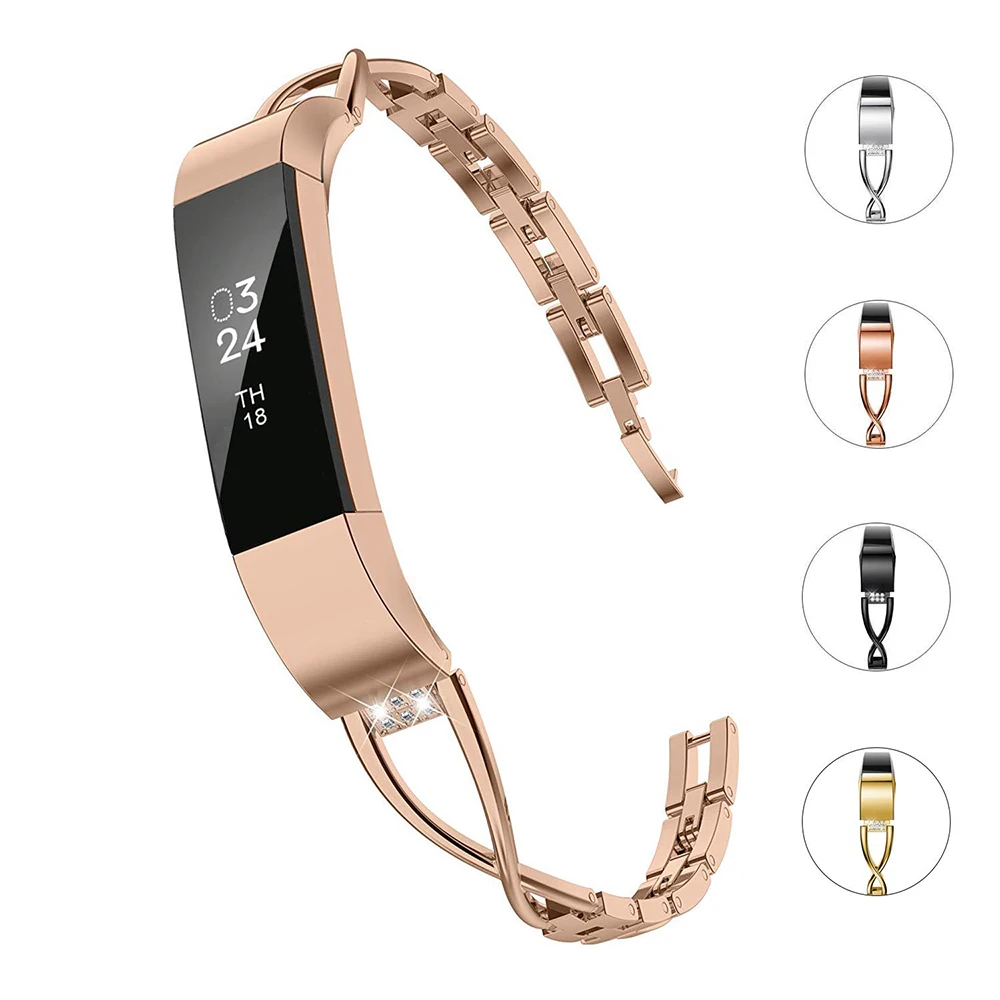 Для Fitbit Alta HR Браслет из нержавеющей стали розовый золотистый, серебристый, металлический сменный ремешок Браслеты Для Fitbit Alta аксессуары