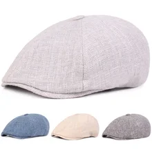Мужская Женская кепка Newsboy для вождения на открытом воздухе, Кепка для гольфа, льняные хлопковые береты, шапки