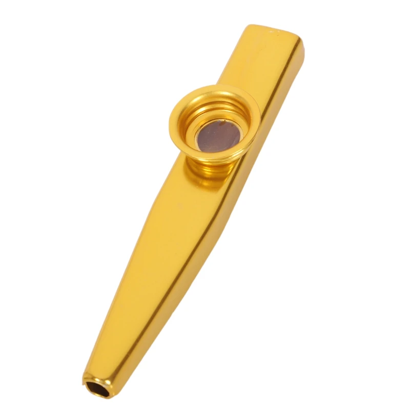 WSFS горячий металлический золотой kazoo + 2 диафрагмы флейта подарок|Монтажный короб|