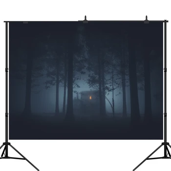 

Lyavshi vinyl background photography Halloween horror forest hut backdrop professional photocall original design