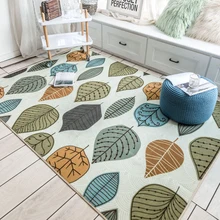 Leaf Big Carpet Bedroom Living Room Nordic Style Rectangular Non-slip Mat