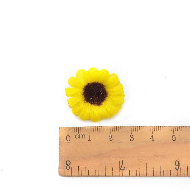 30pcs Mini Silk Sunflower Artificial Daisy Flower Head For Wedding Party Decoration DIY Scrapbooking Wreath Craft  Fake Flowers