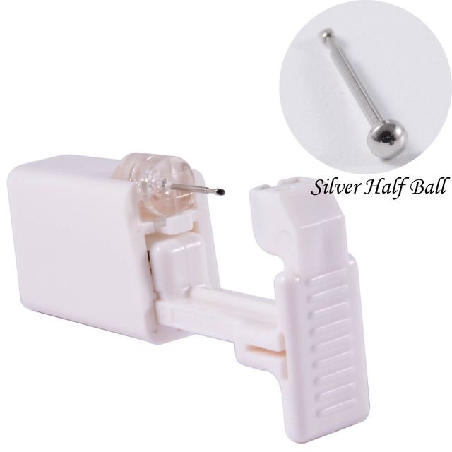 bending Disposable Safe Sterile Piercing Unit For Nose Studs Piercing Gun Piercer Tool Nose Ring Body Piercing Jewelry