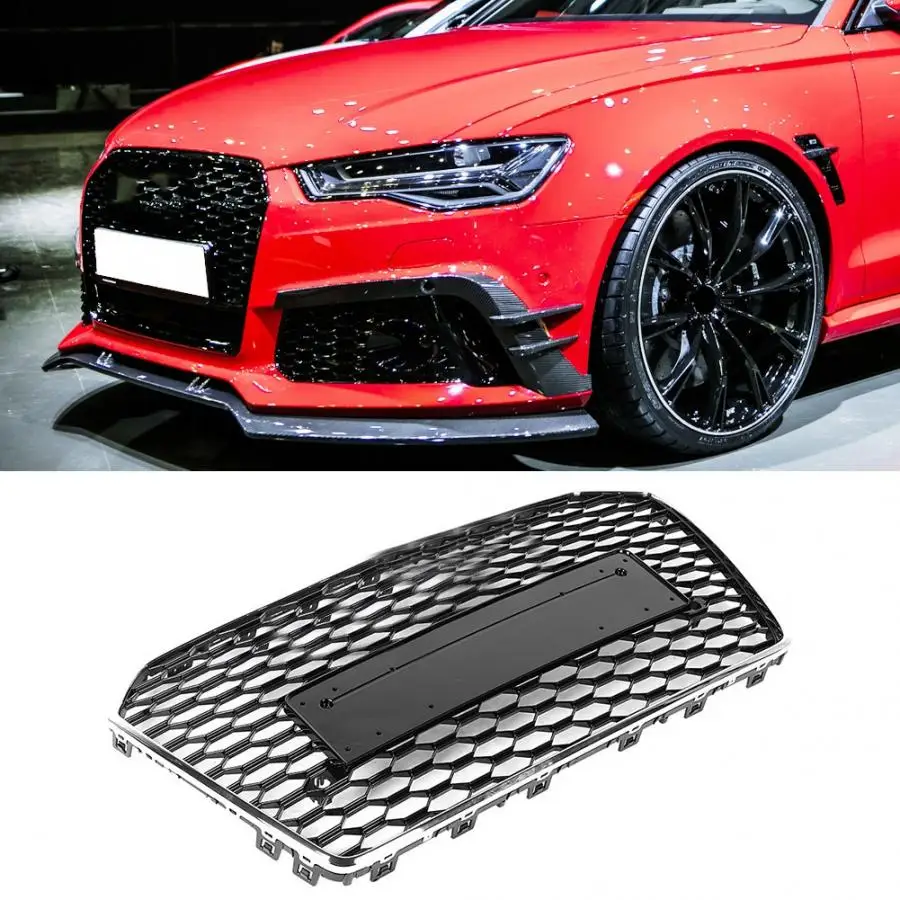 Для RS6 стиль автомобиля передний бампер решетка гриль для Audi A6/S6 C7 абсолютно новые авто аксессуары