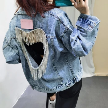 

SONDR Street wear, women's autumn denim jacket, women's fashion denim jackets, women's short sleeve clothing, Tops, blue denim