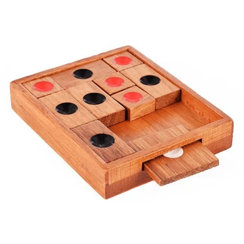

Wooden Sliding Block Puzzle.Handmade Wooden Puzzles,A Classic 3d Wooden Brain Teaser with a An Advanced Klotski Puzzle for Adult