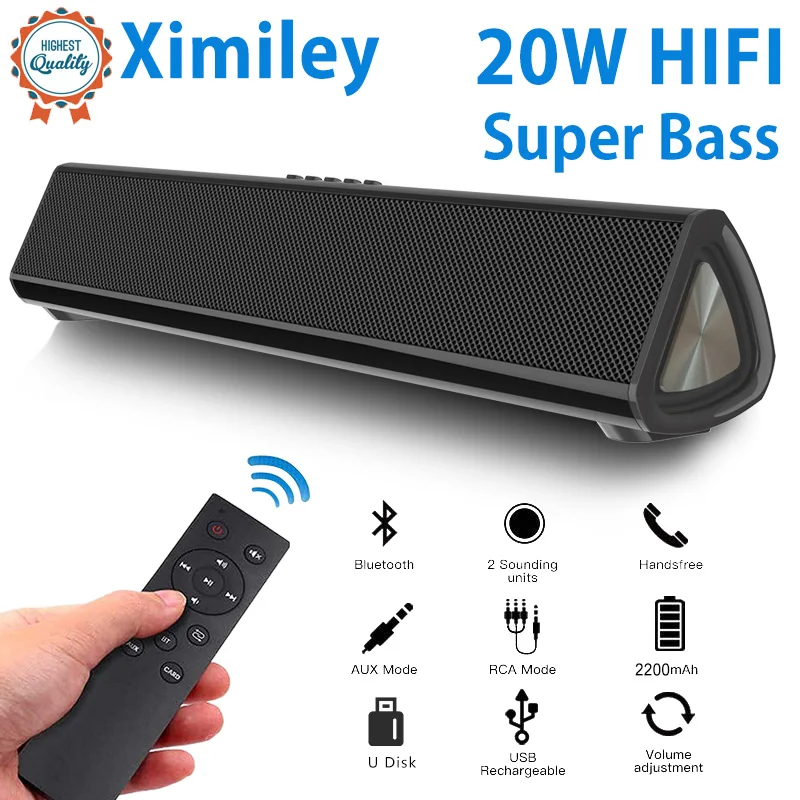 TOP S16 20 Вт HIFI беспроводной Bluetooth-динамик ПК ТВ домашний кинотеатр - Цена: 2 800,18 руб.