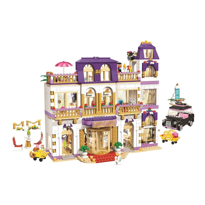 

1676Pcs Heartlake Grand Hotel Friends Building Blocks Bricks Compatible Girls Kid DIY Gift Toys for Children gift