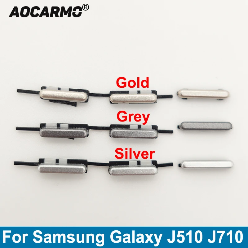 Phone Switch Key Power Volume Control Button for Samsung GALAXY J510 J710 J5 J7 2016 Replacement Parts