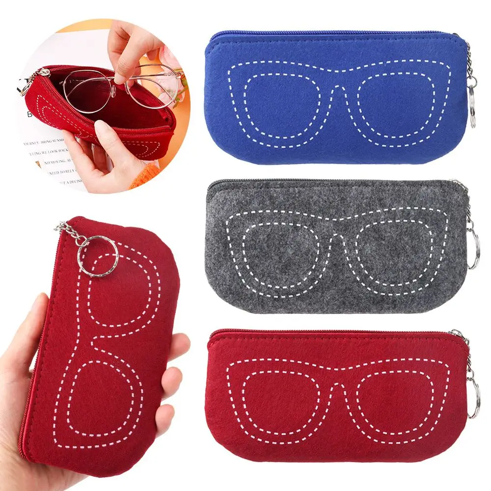 Soft Felt Glasses Case Box Sunglasses Bag Eyeglasses Sleeve Reading