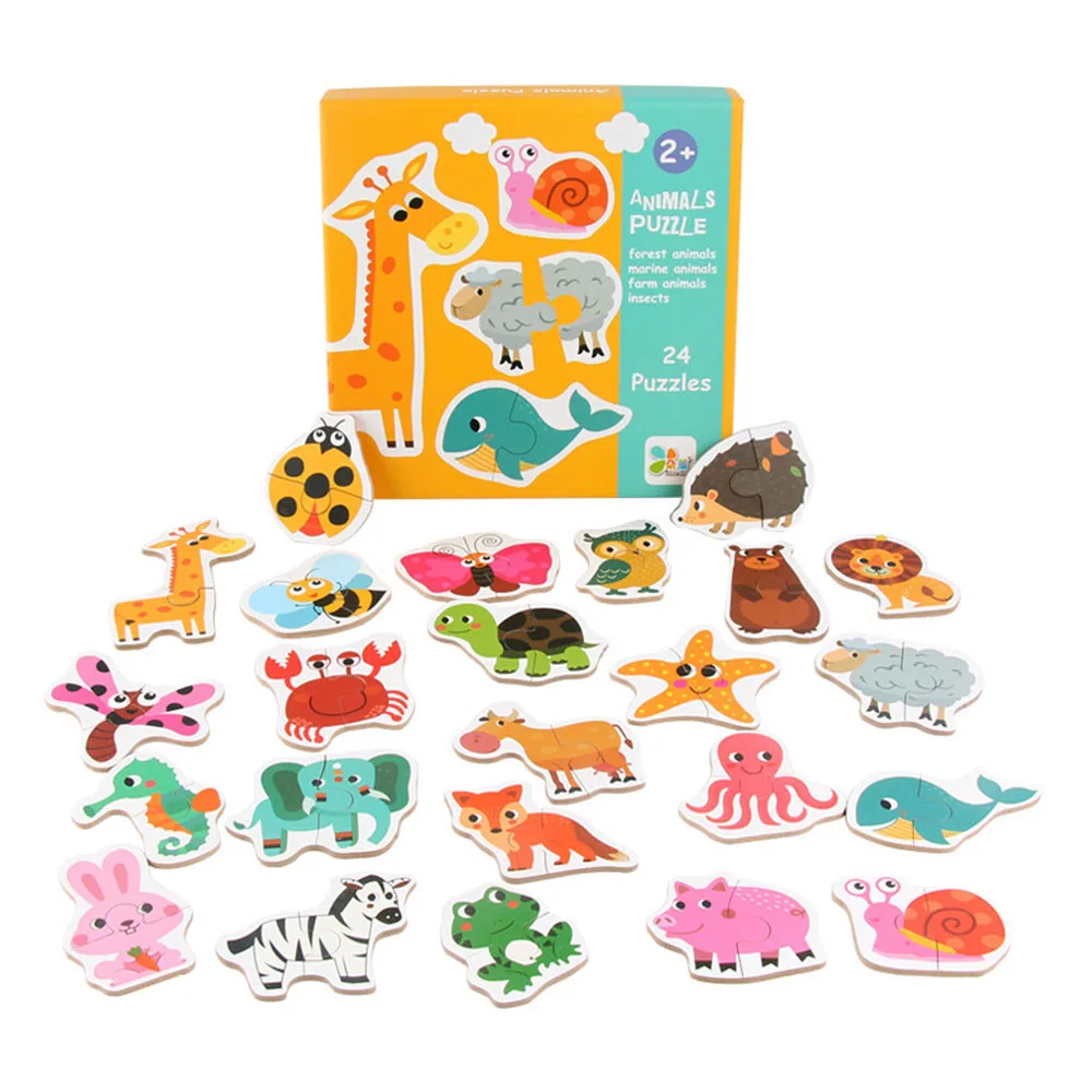 Детские Большие совпадающие головоломки, игры для раннего обучения, моя первая головоломка, игрушки для детей, развивающие игрушки подарки для мальчиков - Цвет: animal