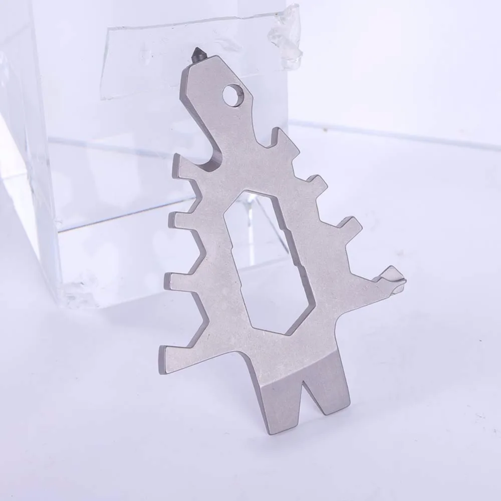 

15 In 1 Multi-function Christmas Tree Shape Tools Flat Cross Head Bottle Opener Rope Cutter Key Chain Spanner Tool