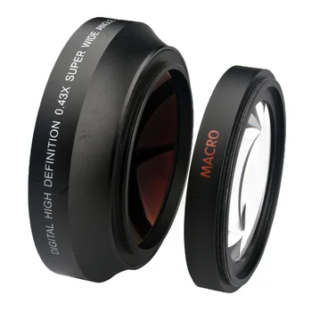 

72mm 0.43x High Definition Super Wide Angle Fisheye Lens + Macro for Canon Pentax DSLR SLR DC Camera 18-200mm Universal