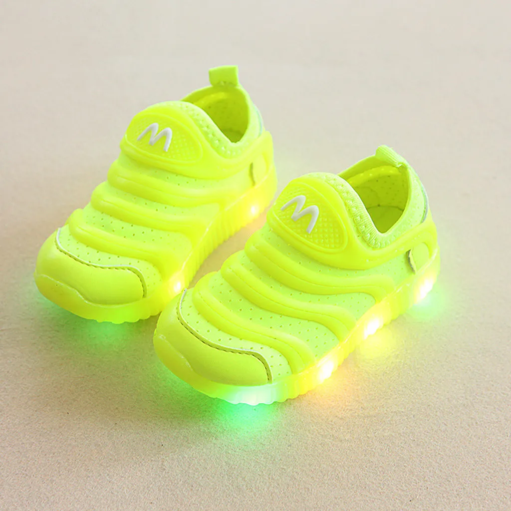 Размер 21-30 usb зарядка детская обувь унисекс с подошвой Enfant светодиодные светящиеся люминесцентные кроссовки для девочек обувь детская светодиодная обувь
