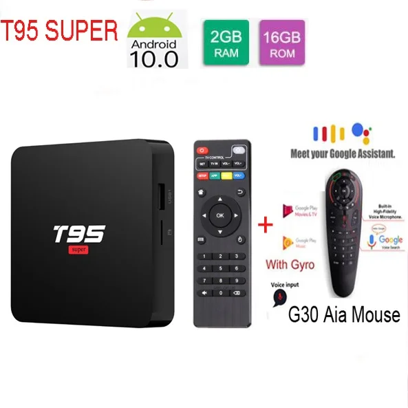 T95 супер ОС Android 10 0 Смарт ТВ коробка Allwinner H3 Chipest 2 Гб DDR3 16 Встроенная память