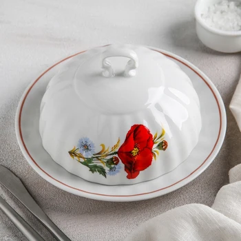 

Butter dish "Red poppies" 500 ml