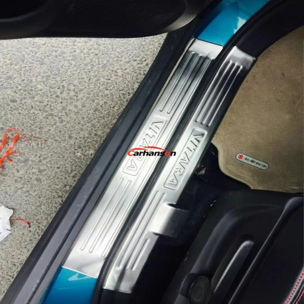 

For Car Styling 2015-2019 Suzuki Vitara Accessories Interior Stainless Door Sill Scuff Plate Guard Protector Cover Auto Sticker