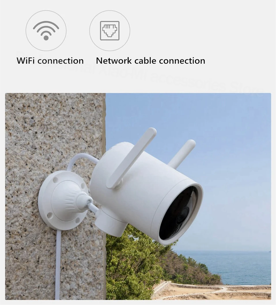 Xiaomi Smart camera, беспроводная, 270 °, 1080 P, наружная, внутренняя, wifi, веб-камера, AI Detection, H.265, IP66, ночное видение, голос с приложением Mijia