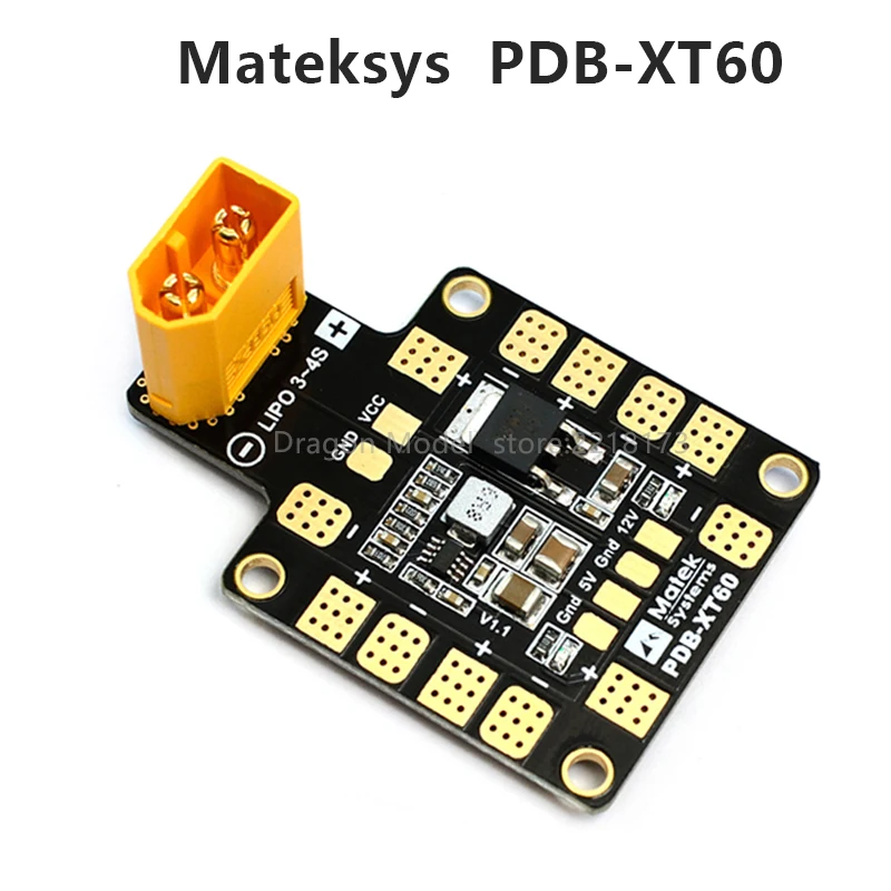 Matek системы распределения питания PDB XT60 W/ BEC 5V &amp 12V 2oz медь для радиоуправляемого